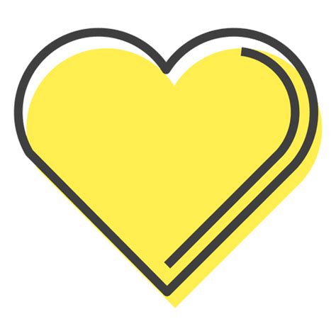 Yellow Heart Friendship Happy PNG & SVG Design For T-Shirts