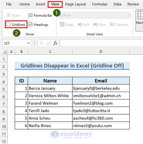 Why Do Gridlines Disappear In Excel 5 Reasons With Solutions