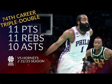 James Harden Pts Rebs Asts Vs Hornets Season Youtube