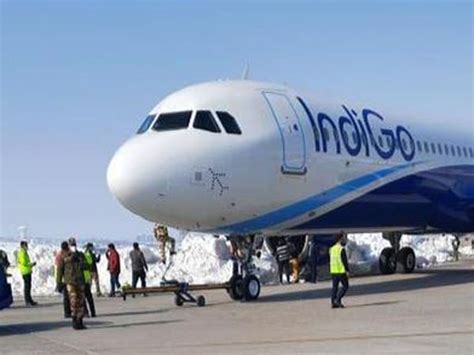 Indigo Flight I Major Tragedy Averted Indigo Plane Gets Stuck In Snow