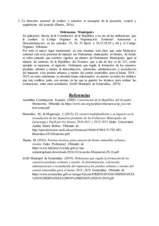 Resumen Ejecutivo Normativa Legal Catastral Del Ecuador Pdf