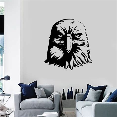 Vinyl Wall Decal Eagle Head Bird Home Room Decoration Idea Art Sticker ...