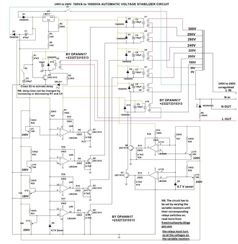 3kva Automatic Voltage Stabilizer Circuit Diagram