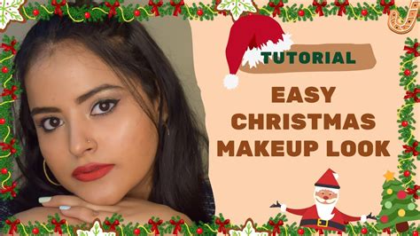 Easy And Classic Christmas Makeup Tutorial 2021 Brown Eyes And Red Lip