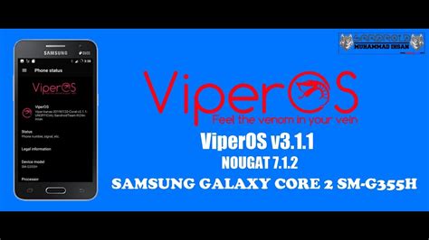 VIPER OS REAL NOUGAT 7 1 2 CUSTOM ROM FOR SAMSUNG GALAXY CORE 2 SM