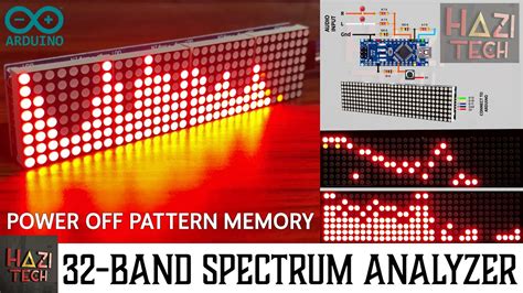 32 Band Led Audio Spectrum Analyzer Arduino Nano Max 7219 Youtube