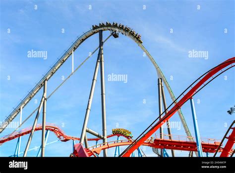 Cotarragona Spain October 2021 Shambhala Is A Steel Hyper Coaster