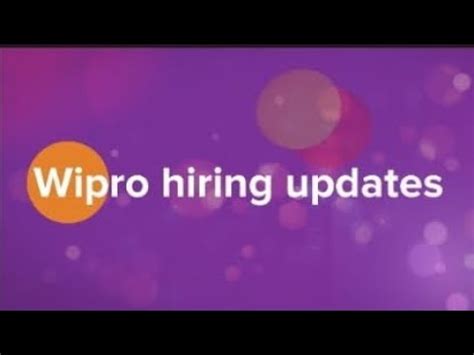 Wipro Onboarding Update Connect Session STEPLUS Survey Update YouTube