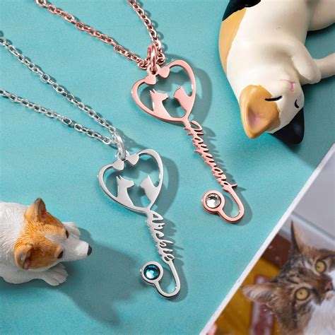 Personalized Stethoscope Veterinary Name Necklace CALLIE