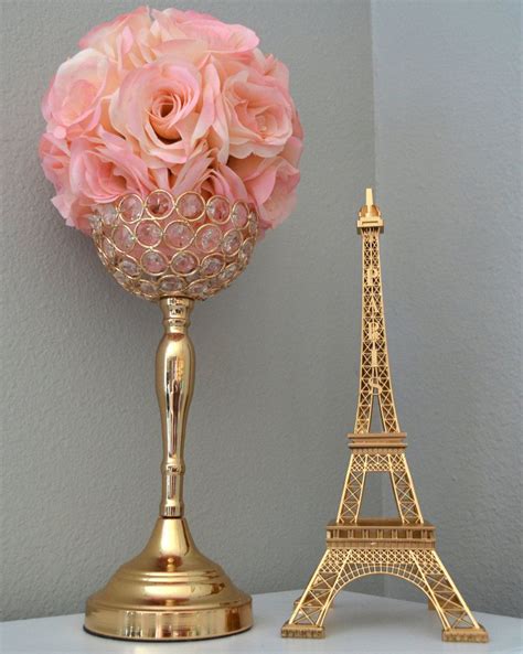 Gold Eiffel Tower Centerpiece Parisians Theme Decor Paris Etsy Paris Themed Bedroom Paris