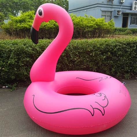 Boia Bote Inflável Flamingo 120 cm Gigante 1 porta copos Rosa