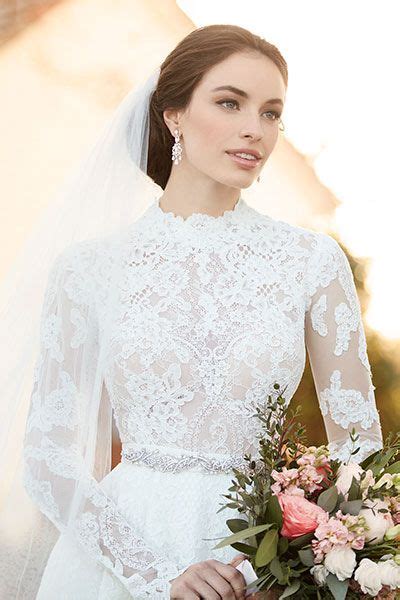 65 Stunning High Neck Wedding Gowns High Neck Wedding Gown Romantic Wedding Gown High Neck