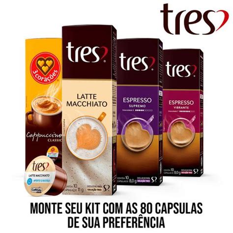 C Psula De Caf Tr S Cora Es Sabores Kit Unidades