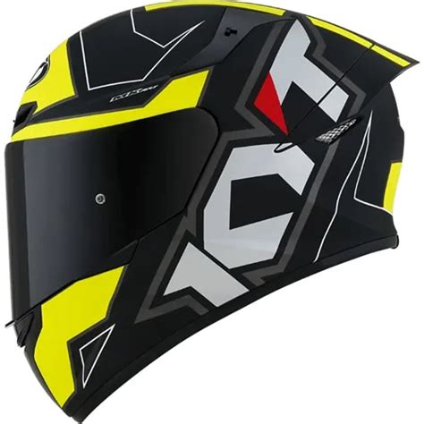 Capacete Kyt Tt Course Electron Preto Amarelo Fosco