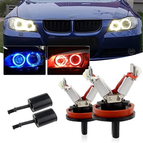 2Pcs Set H8 Error Free 20W LED Angel Eye Marker Lights Bulbs For BMW 1