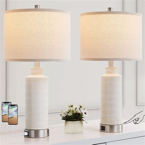 AIEAMPDO Set Of 2 Modern Touch Table Lamps For Living Room Bedroom 3