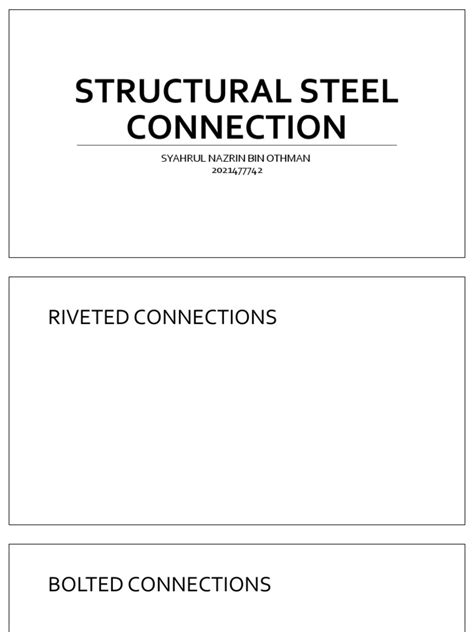 Structural Steel Connection | PDF