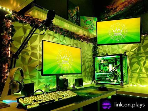 Green Masterpiece Game Room Design Gaming Room Setup Set Game