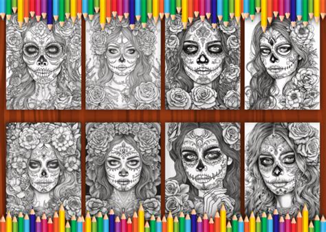 Sugar Skull Girl Coloring Pages Print