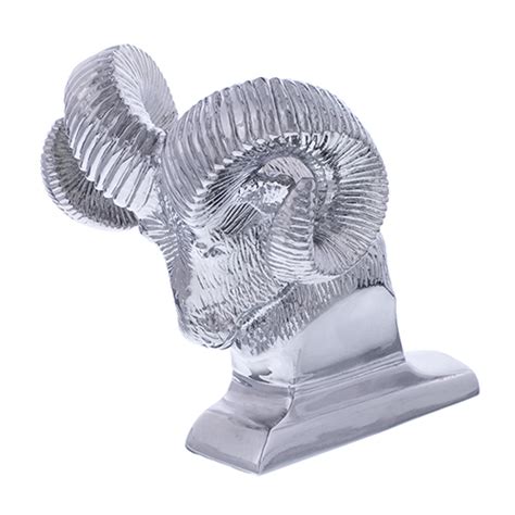 United Pacific Die-Cast Bighorn Hood Ornament - Chrome - 72051