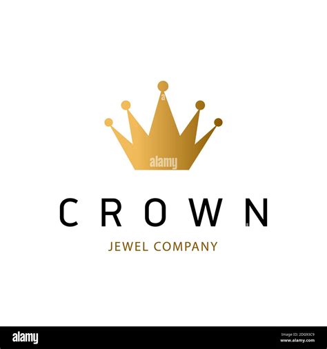 Simple And Creative Golden Crown Logo Art And Symbol Hi Res Stock