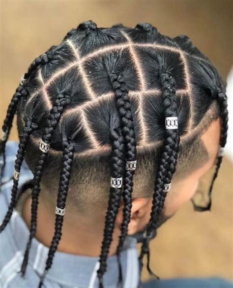 The Coolest Box Braid Hairstyles For Men Mens Braids Hairstyles Boy