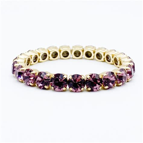 LIGHT AMETHYST Kristall Armband Amethyst Tennis Armband Kristall