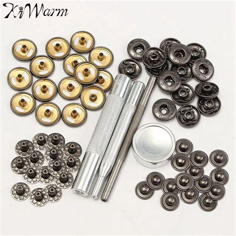 Aliexpress Buy KiWarm 15Sets 30 Black Matte Press Studs Button