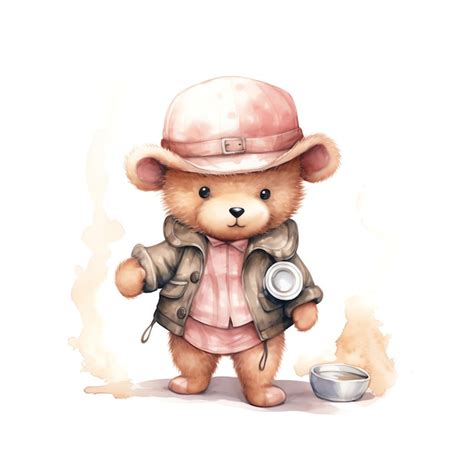 Beau B B Arch Ologue Teddy Ours En Peluche Aquarelle Clipart