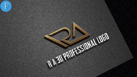 R A Professional Logo Design On Android Pixellab Vandy Design YouTube