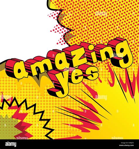 Amazing Yes Comic Book Style Word On Abstract Background Stock Vector