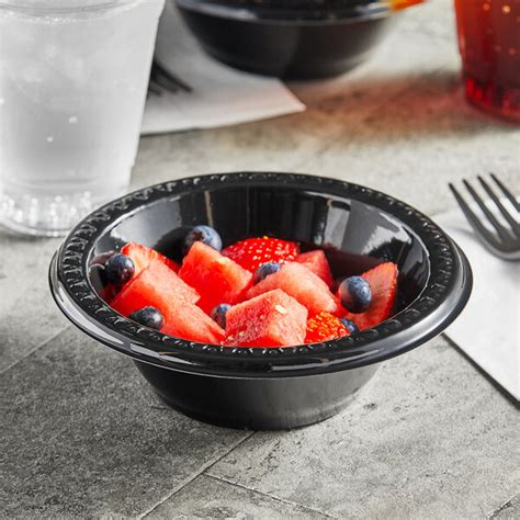 Huhtamaki Chinet Black Heavyweight Plastic Bowl Oz Pack