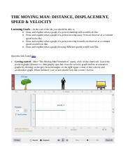 Moving Man Lab Docx THE MOVING MAN DISTANCE DISPLACEMENT SPEED