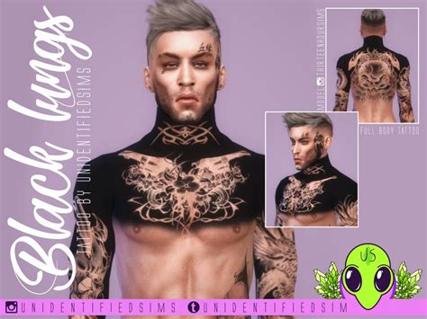 The Sims Resource Black Lungs Tattoo Sims 4 Tattoos Sims 4 Sims 4 Body Mods