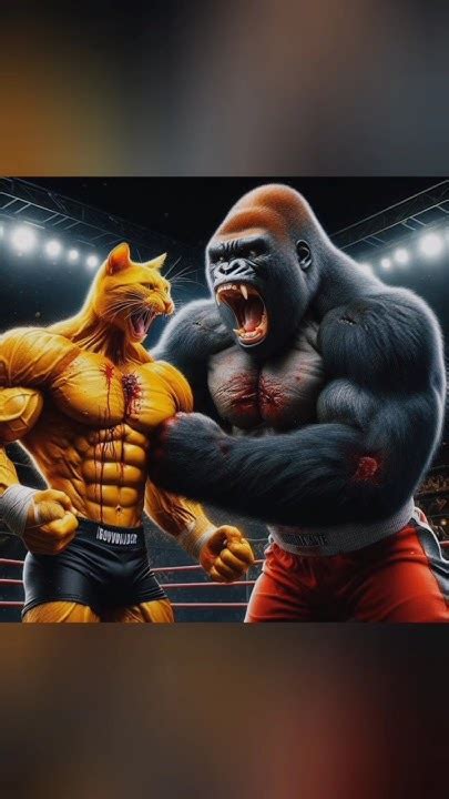 Cat 🆚 Gorilla Fight🤬🤬cat Gorillatag Shorts Trending Youtube