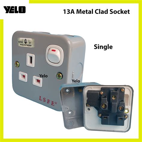 Sirim 13amp Metal Socket Metal Clad Switched Socket Besi Double