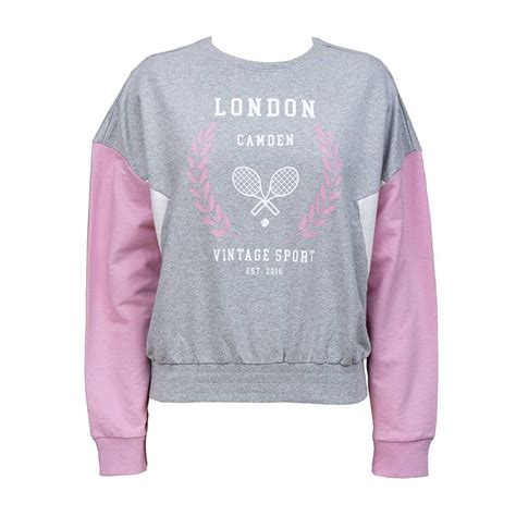 Sudadera George Talla EG Estampado London Bloques Rosa Con Gris Walmart