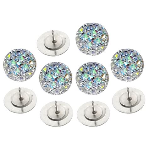 10Pcs Delicate Pushpins Multi Function Thumb Tacks Rhinestone