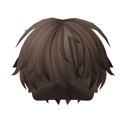 Brown Messy Fluffy Boy Hair's Code & Price - RblxTrade