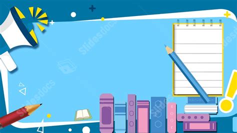 Blue Frame Border Education School Stationery Learn Powerpoint Background For Free Download ...