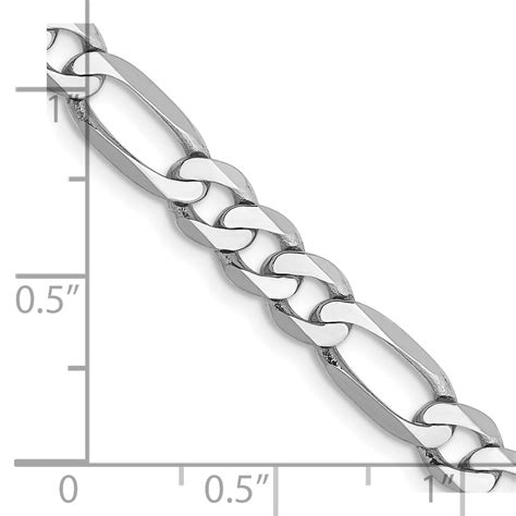 K Wg Mm Flat Figaro Chain Unclaimed Diamonds