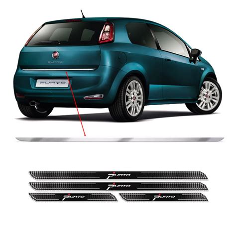 Friso Porta Malas Fiat Punto 2007 2017 Kit Soleira Protetora