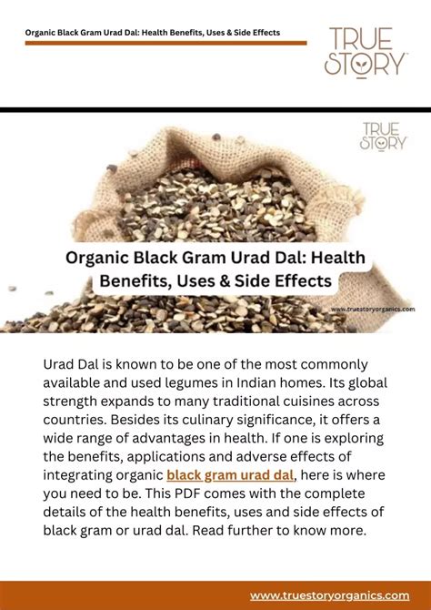 PPT Organic Black Gram Urad Dal Health Benefits Uses Side Effects