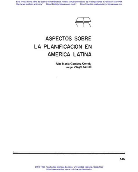 Pdf Aspectos Sobre La Planificacion En America Latina Dokumen Tips