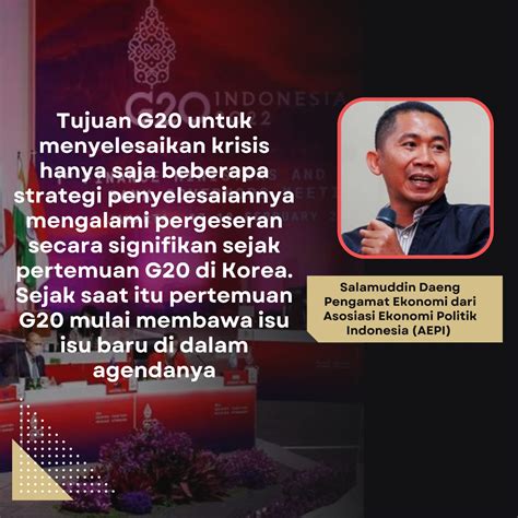 KTT G20 Berperan Dalam Pemulihan Ekonomi Paska Pandemi Covid 19