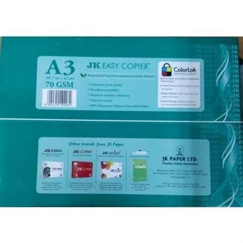 Ream Per Box White Jk Easy Copier Paper A Gsm For Office At