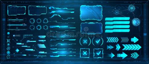 Sci Fi Digital Interface Elements Hud For Game Ui Ux Kit Futuristic