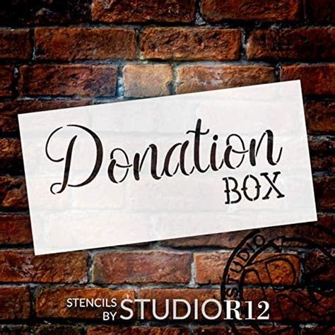 Donation Box Stencil by StudioR12 | DIY for Charity Fundraiser | Church ...