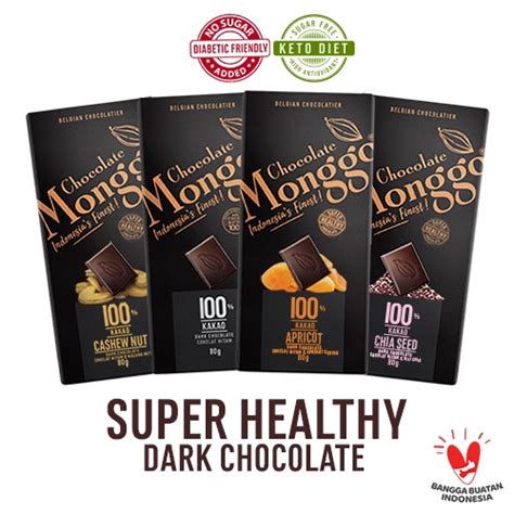 Jual Chocolate Monggo Cokelat Premium 100 Cocoa Super Healthy