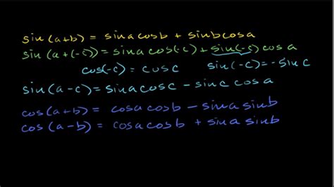 Using The Trig Angle Addition Identities Practice Khan Academy